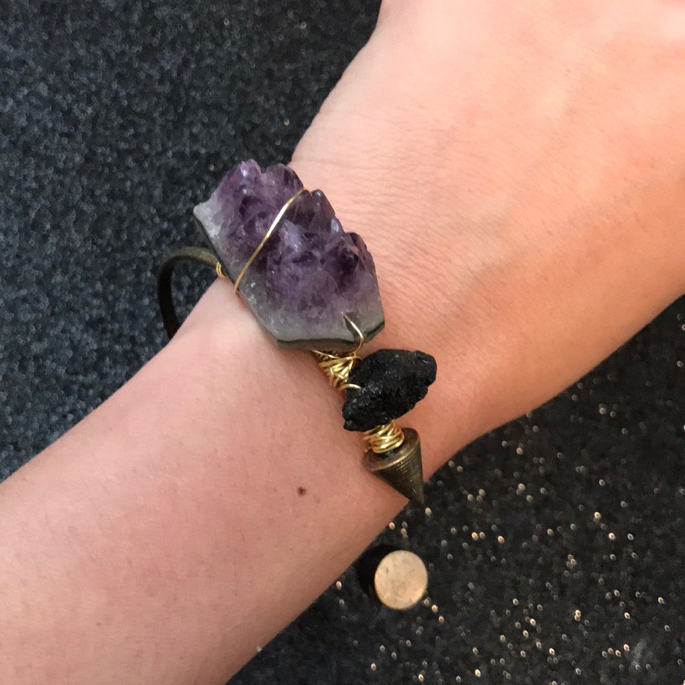 Amethyst Broken Arrow Bracelet - image 1